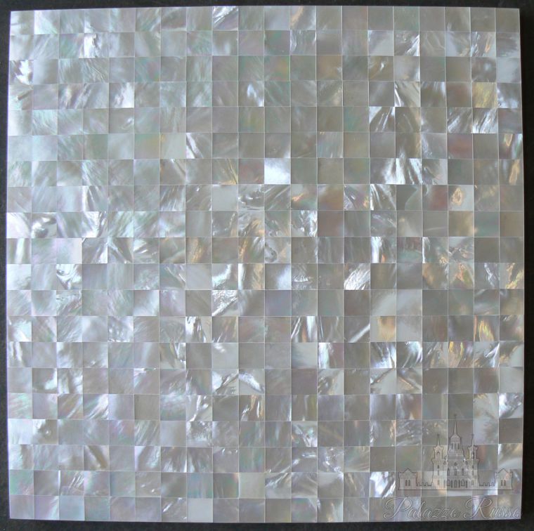 Мозаика для стен и пола, перламутр, White Mop/ Square, Studio Vega