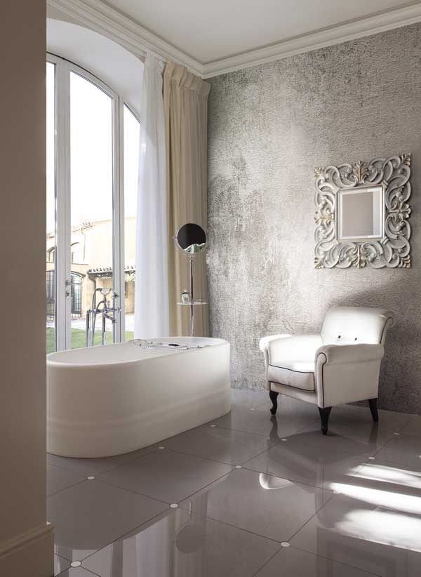 Зеркало для ванной комнаты, White Nabucco в деревянной резной раме, по запросу, Devon Devon