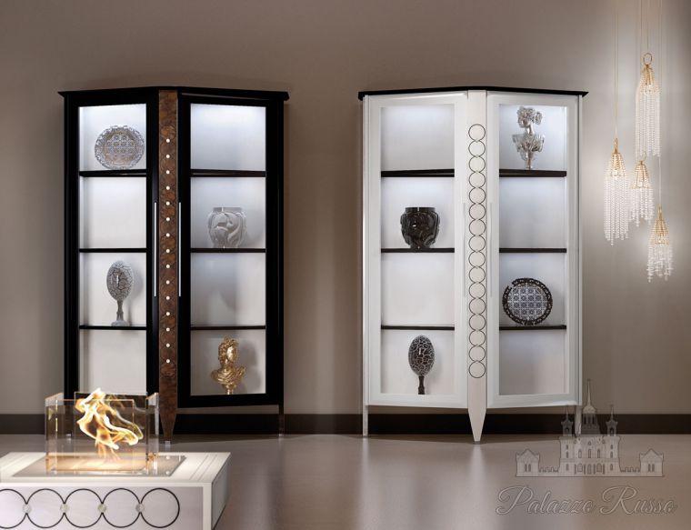 Гостиные, витрина, дерево/ стекло/ сталь, роскошные витрины Vismara Design состоят из модулей и дают большую свободу в, Showcase,