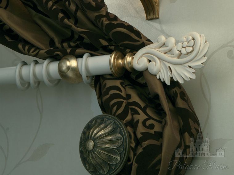 Карнизы, дерево, цвет - Antique White, Flora, Byron And