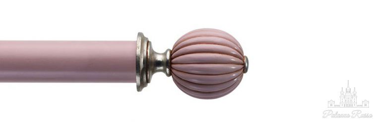 Карнизы, дерево, цвет - Powder Pink Antiqued/ Details, Fluted Ball, Byron And