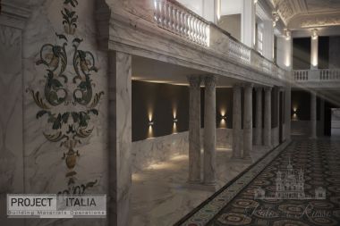 Натуральный камень, для полов и стен, мрамор, колонны, балюстрады, карнизы, каннелюры на порталах, инкрустации из мрамора, Music Hall 2, Project - Italia