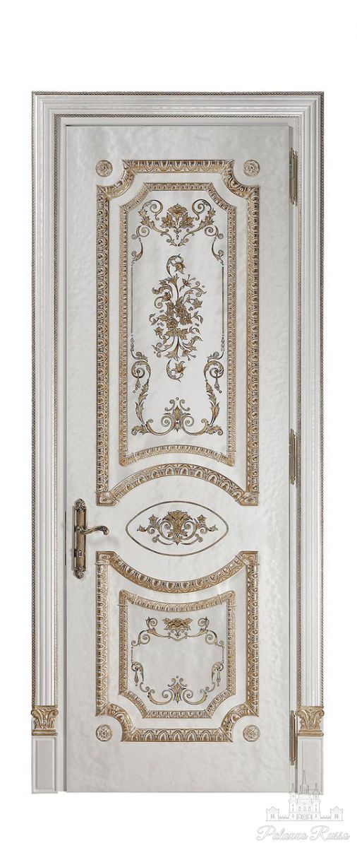 Двери, полотно: белое лакированное перламутровое C центральным декоративным, SE100AP. 1A. 55, Sige Gold