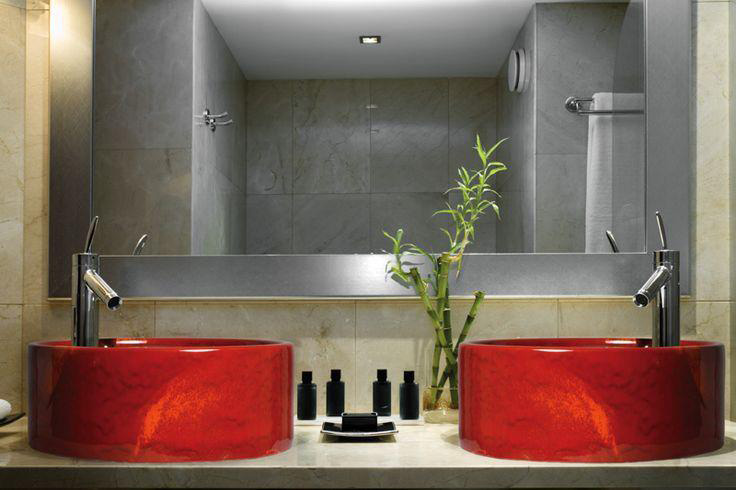 Раковина, Lavabi Rosso Arancio Colore, Franco Pecchioli