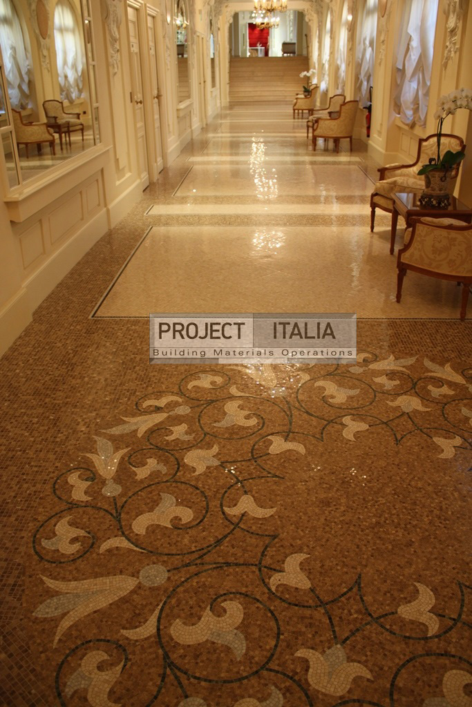 Мозаика, мрамор, Hotel Hermitage, Montecarlo.,, Project Italia